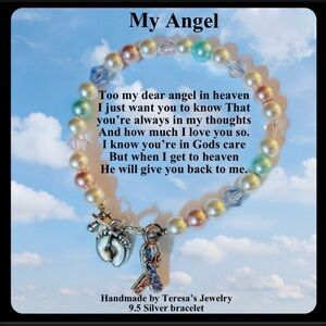 Awareness sterling silver baby women bracelet